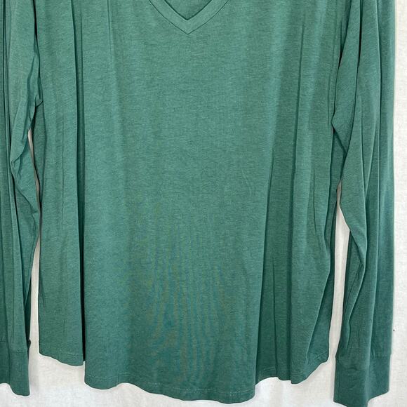 Universal Standard‎ Long Sleeve V Neck Shirt Deep Sea Green Medium READ DETAILS - Picture 5 of 11